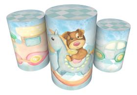 Trio Capas De Cilindro Veste Fácil C/ Elástico Brinquedos Trio Capas De Cilindro Veste Fácil C/ Elástico Brinquedos