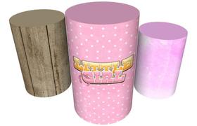 Trio Capas De Cilindro Veste Fácil C/ Elástico Chá Revelação Trio Capas De Cilindro Veste Fácil C/ Elástico Chá Revelação