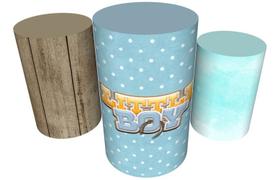 Trio Capas De Cilindro Veste Fácil C/ Elástico Chá Revelação Trio Capas De Cilindro Veste Fácil C/ Elástico Chá Revelação