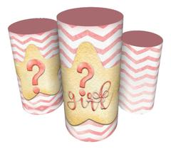 Trio Capas De Cilindro Veste Fácil C/ Elástico Chá Revelação Trio Capas De Cilindro Veste Fácil C/ Elástico Chá Revelação