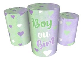 Trio Capas De Cilindro Veste Fácil C/ Elástico Chá Revelação Trio Capas De Cilindro Veste Fácil C/ Elástico Chá Revelação