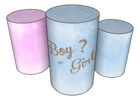 Trio Capas De Cilindro Veste Fácil C/ Elástico Chá Revelação Trio Capas De Cilindro Veste Fácil C/ Elástico Chá Revelação