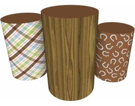 Trio Capas De Cilindro Veste Fácil C/ Elástico Fazendinha Trio Capas De Cilindro Veste Fácil C/ Elástico Fazendinha