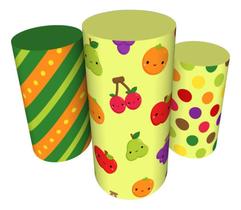 Trio Capas De Cilindro Veste Fácil C/ Elástico Frutinhas Trio Capas De Cilindro Veste Fácil C/ Elástico Frutinhas