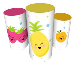 Trio Capas De Cilindro Veste Fácil C/ Elástico Frutinhas Trio Capas De Cilindro Veste Fácil C/ Elástico Frutinhas