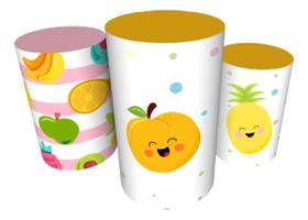 Trio Capas De Cilindro Veste Fácil C/ Elástico Frutinhas Trio Capas De Cilindro Veste Fácil C/ Elástico Frutinhas