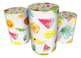 Trio Capas De Cilindro Veste Fácil C/ Elástico Frutinhas Trio Capas De Cilindro Veste Fácil C/ Elástico Frutinhas