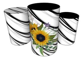 Trio Capas De Cilindro Veste Fácil C/ Elástico Girassol Trio Capas De Cilindro Veste Fácil C/ Elástico Girassol