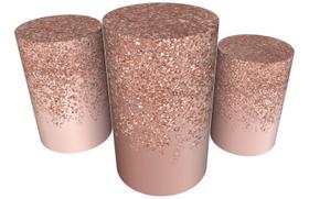 Trio Capas De Cilindro Veste Fácil C/ Elástico Glitter