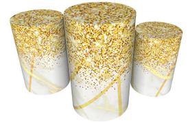 Trio Capas De Cilindro Veste Fácil C/ Elástico Glitter