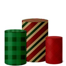 Trio Capas De Cilindro Veste Facil C Elastico Natal Trio Capas De Cilindro Veste Facil C Elastico Natal