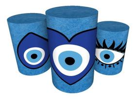 Trio Capas De Cilindro Veste Fácil C/ Elástico Olho Grego