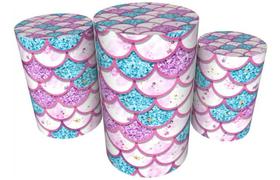 Trio Capas De Cilindro Veste Fácil C/ Elástico Sereia Trio Capas De Cilindro Veste Fácil C/ Elástico Sereia