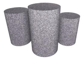 Trio Capas De Cilindro Veste Fácil C/ Elástico Textura