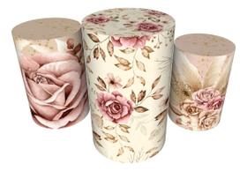 Trio Capas De Cilindro Veste Fácil Flores Trio Capas De Cilindro Veste Fácil Flores