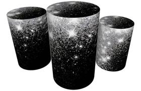 Trio Capas De Cilindro Veste Fácil Glitter