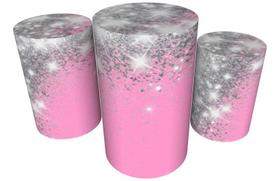 Trio Capas De Cilindro Veste Fácil Glitter