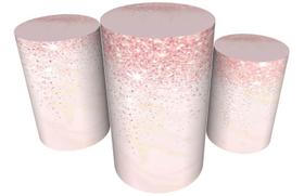 Trio Capas De Cilindro Veste Fácil Glitter