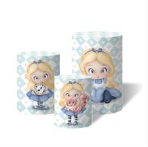 Trio Capas Para Cilindro Alice no País das Maravilhas Baby C/ Elástico Trio Capas Para Cilindro Alice no País das Maravilhas Baby C/ Elástico