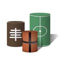 Trio Capas Para Cilindro Esportes Variados Bola de Basquete Quadra C/ Elástico Trio Capas Para Cilindro Esportes Variados Bola de Basquete Quadra C/ Elástico