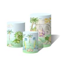 Trio Capas Para Cilindro Familia Cute Dinossauros Felizes Aquarela