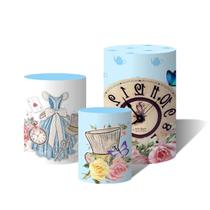 Trio Capas Para Cilindro Versátil Alice no País das Maravilhas Elementos C/ Elástico Trio Capas Para Cilindro Versátil Alice no País das Maravilhas Elementos C/ Elástico