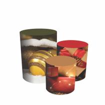 Trio Capas Para Cilindro Versátil Itens Natalinos C/ Elástico Trio Capas Para Cilindro Versátil Itens Natalinos C/ Elástico