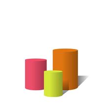 Trio Capas Para Cilindro Versátil Laranja, Rosa, Verde C/ Elástico Trio Capas Para Cilindro Versátil Laranja, Rosa, Verde C/ Elástico