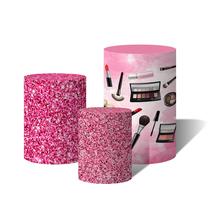 Trio Capas Para Cilindro Versátil Maquiagem Makeup Fundo Aquarela e Glitter Rosa c/ Elástico Trio Capas Para Cilindro Versátil Maquiagem Makeup Fundo Aquarela e Glitter Rosa c/ Elástico