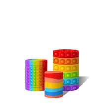 Trio Capas Para Cilindro Versátil Pop it Brinquedo Arco Iris C/ Elástico Trio Capas Para Cilindro Versátil Pop it Brinquedo Arco Iris C/ Elástico