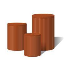 Trio Capas Para Cilindro Versátil Ripados Terracota C/ Elástico Trio Capas Para Cilindro Versátil Ripados Terracota C/ Elástico