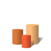 Trio Capas Para Cilindro Versátil Tons de Laranja C/ Elástico Trio Capas Para Cilindro Versátil Tons de Laranja C/ Elástico
