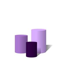 Trio Capas Para Cilindro Versátil Tons de Roxo C/ Elástico Trio Capas Para Cilindro Versátil Tons de Roxo C/ Elástico