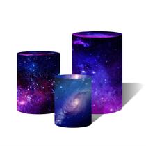 Trio Capas Para Cilindro Versátil Universo Galáxia Estrelas no Espaço Azul e Roxo C/ Elástico Trio Capas Para Cilindro Versátil Universo Galáxia Estrelas no Espaço Azul e Roxo C/ Elástico