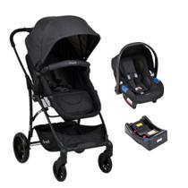 Trio Carrinho Convert Cinza escuro Com Bebê Conforto E Base Touring X