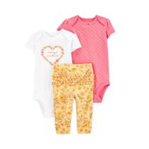 Trio Carters 3 peças Bebê Body Calça Florzinha Bichinho Kit