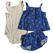 Trio Carters kit 3 peças Menina conjunto Verão original