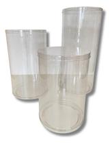 Trio Cilindro Transparente Tampa E Base Flexível 80 62 50 Cm Trio Cilindro Transparente Tampa E Base Flexível 80 62 50 Cm