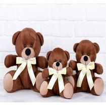 Trio classic pelucia marrom para decoraçao