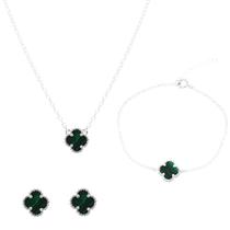 Trio Conjunto de Trevo Verde Maria Flor