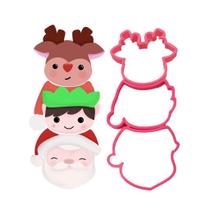 Trio Cortador Montável Rena Elfo Papai Noel - D240100 - Decoração Natalina Trio Cortador Montável Rena Elfo Papai Noel - D240100 - Decoração Natalina