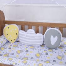 Trio de Almofadas Decorativa Infantil Menino para Bebe