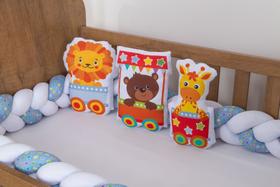 Trio de Almofadas Decorativa Infantil Menino para Bebe - Zan Baby