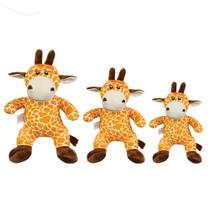 Trio De Animais Safari Girafa Bichinhos Para Criança PMG Bebe Presente Menina Menino Brinquedo