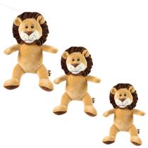 Trio De Animais Safari Leão Rei Bichinhos Para Criança PMG Bebe Presente Menina Menino Brinquedo