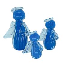 Trio de Anjos Uriel Menor Cristal Murano