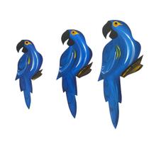 Trio De Arara G Decoração Kit Quadro Mdf Para Varanda Jardim Sacada Sitio