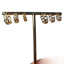 Trio de Argolas de coração vazado Trio de Argolas de coração vazado