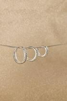 Trio De Argolinha Com Zircônia Em Prata 925 F027