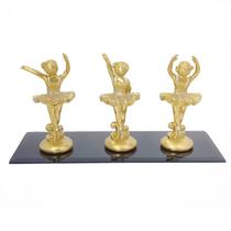 Trio de bailarinas Decorativo Enfeite em Resina kit com 3 balé dança decoração casa - trio-bailarina-06